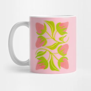 Retro Halftone Strawberry Design: Vintage Berry Bliss Mug